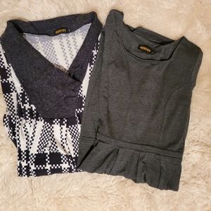 Lot of 2 long sleeve, warm dresses